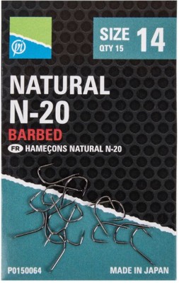 Carlige Preston Natural N-20, Nr.12, 15buc/pac foto