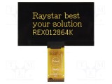 Afișaj OLED grafic 2.7&quot; 128x64 RAYSTAR OPTRONICS galben