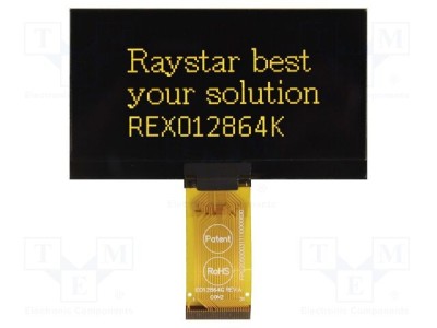 Afișaj OLED grafic 2.7&amp;quot; 128x64 RAYSTAR OPTRONICS galben foto