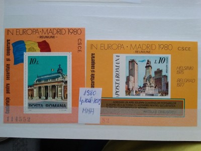 1980-Lp 1018,1019-Madrid-col.dant+col. nedant.-MNH foto