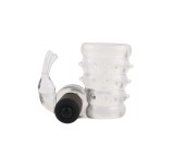 Inel penis Rosy Vibrating Bunny Clear