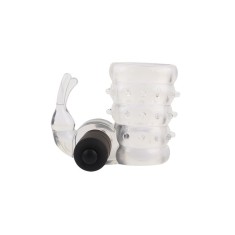 Inel penis Rosy Vibrating Bunny Clear
