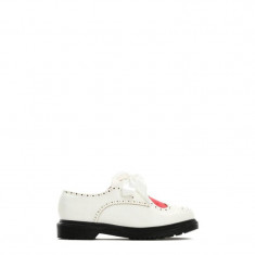 Pantofi dama oxford albi cu model casual 6153 41 foto