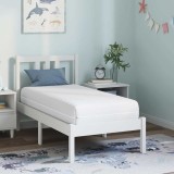 vidaXL Saltea cu Strat de Nucă de Cocos Alb 70 x 140 cm
