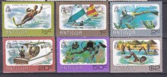 DB1 Antigua 1976 Sporturi Acvatice Pescuit 6 v. MNH
