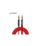 3.5mm Male-Male Audio Jack Ultra Flat cable-Lungime 1 Metru-Culoare Roșu, Ugreen