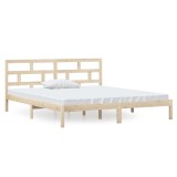 Cumpara ieftin Cadru de pat dublu, 135x190 cm, lemn masiv