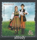 MOLDOVA 2025, Costume populare, Polonezi, serie neuzata, MNH