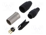Conector XLR mufă tată PIN 3 drept cablu lipire 16A 14AWG NEUTRIK