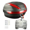 Topcase Moto Scuter ATV 30L Universal cu Placa Montare, Portbagaj Impermeabil, Cutie Depozitare Bagaje