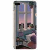 Husa silicon pentru Apple Iphone 7 Plus, Girl Room