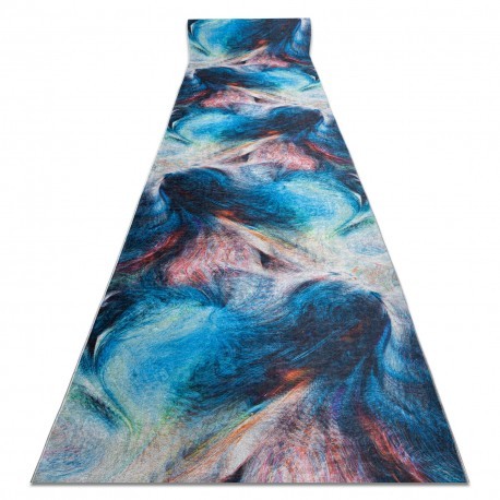 Traversa anti-alunecare LOTUS COLOR 36500 Abstracția albastru / rosu PENTRU SPĂLARE, 80 cm
