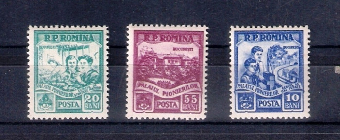 ROMANIA 1955 - PALATUL PIONIERILOR DIN BUCURESTI - LP. 390