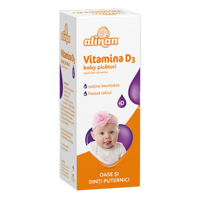 Solutie Alinan Vitamina D3 Kids 10ml Fiterman foto