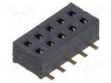 Conector şiruri pini mamă 10 PIN 1,27mm aurit SMT SAMTEC