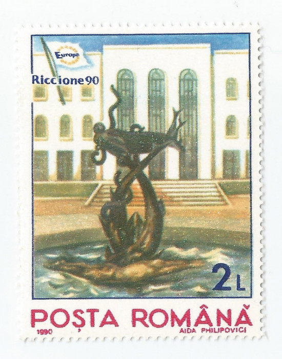 Rom&acirc;nia, LP 1240/1990, T&acirc;rgul Filatelic Internaţional, Riccione, MNH