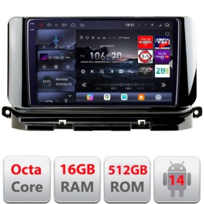 Navigatie Skoda Octavia 4 2020-2024 Android radio gps internet 8 core QLED 2K 16+512 360 Edotec CarStore Technology foto