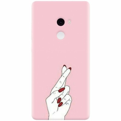 Husa silicon pentru Xiaomi Mi Mix 2, Pink Finger Cross foto