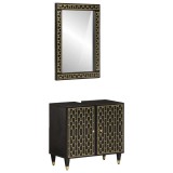 Cumpara ieftin Set mobilier de baie, 2 piese, lemn masiv de mango