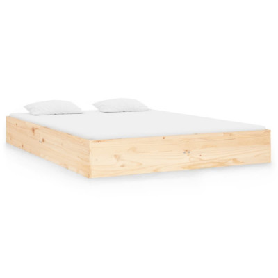 Cadru de pat, 140x190 cm, lemn masiv de pin foto