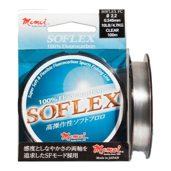 FIR FLUOROCARBON MOMOI SOFLEX 100M 0.234MM 4.3 KG 8LB
