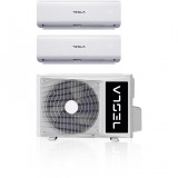 Sistem aer conditionat Tesla TGS-D18V912W, multisplit,unitate exterioara 18000 BTU, unitate interioar 12000BTU + 9000BTU, Inverter, Clasa A++, Alb