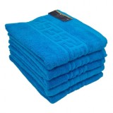 Set 5x Prosop de fata 50x90cm Model Greek Blue 380gr/mp 39010ET JGR Bumbac
