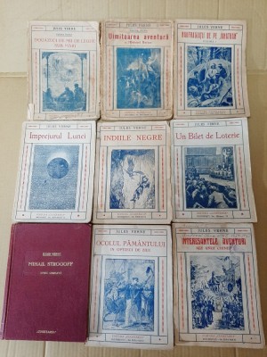 9 vol. Jules Verne Ed.Cugetarea Georgescu Delafras Interbelica (Naufragiații de pe Jonathan, Mihail Strogoff, Interesantele aventuri ale unui chinez) foto