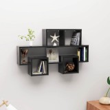 Cumpara ieftin Raft perete formă de mașină negru extralucios 82x15x51 cm PAL