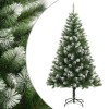 VidaXL Brad de Crăciun artificial cu balamale și zăpadă pufoasă 240 cm 356745