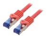 Patch Cord S/FTP Cat6a Cu LSZH Roșu 0.25m, Logilink