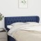 vidaXL Tăblie de pat cu aripioare, albastru, 147x23x78/88 cm textil 3117484