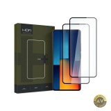Folie de protectie Ecran HOFI Glass PRO+ pentru Xiaomi Poco M6 Pro 5G Sticla Securizata Full Glue Set 2 bucati 2.5D Neagra