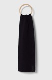 Armani Exchange esarfa din amestec de lana culoarea albastru marin, neted