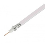 Cablu TV coaxial RG6 elSales ELS-CC1 , impedanta 75 Ohmi , lungime 1 metru , alb