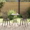 vidaXL Set Bistro de Grădină 3 pcs Bronz Aluminiu
