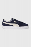 Puma sneakers din piele &icirc;ntoarsă Suede Classic XXI culoarea bleumarin 374915