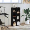 VidaXL Raft Stejar negru 50 x 25 x 105 cm Lemn compozit 868059