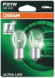 Set 2 becuri P21W 12V Osram Ultra Life blister