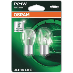 Set 2 becuri P21W 12V Osram Ultra Life blister