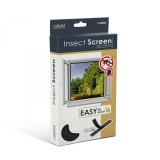 Cumpara ieftin Plasa Tantari Ferestre 100x100cm Neagra cu Scai, Poliester Lavabil, Anti Insecte