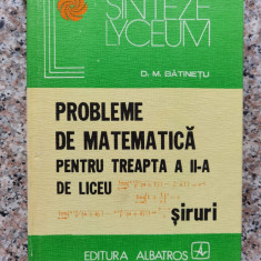 Probleme De Matematica Pentru Treapta A Ii-a De Liceu Siruri - D. M. Batinetu ,552895