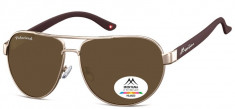 Ochelari de soare unisex Montana Eyewear MP98B gold + brown lenses MP98B foto