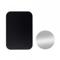 Sticker Metalic OEM pentru suport auto magnetic, Set 2 bucati, Negru foto