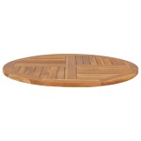 VidaXL Blat de masă rotund, 90 cm, lemn masiv de tec, 2,5 cm