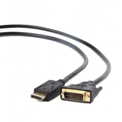 CABLU video GEMBIRD, adaptor DisplayPort (T) la DVI-D DL (T), 3m, rezolutie maxima Full HD (1920 x 1080) la 60Hz, negru, &amp;quot;CC-DPM-DVIM-3M&amp;quot; (timbru verd foto