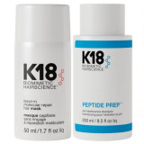 Cumpara ieftin Pachet Sampon pentru intretinere Peptide Prep Ph Maintenance, 250 ml + Masca reparatoare pentru par Leave In, 50 ml, K18