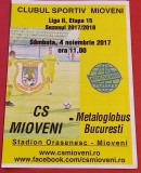 Program meci fotbal CS MIOVENI - METALOGLOBUS BUCURESTI (04.11.2017)