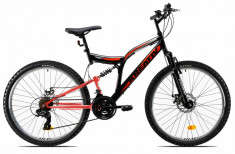 Bicicleta Mtb Kreativ 2643 M Negru Rosu 26 Inch foto