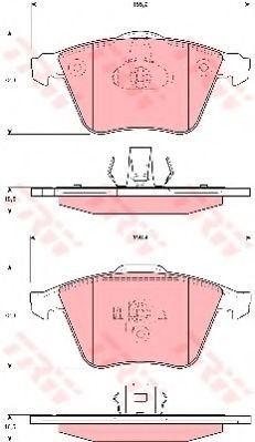 Set placute frana,frana disc VOLVO V40 Hatchback (2012 - 2016) TRW GDB1607 foto